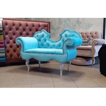 Ławka welurowa w stylu retro -100 kolorów