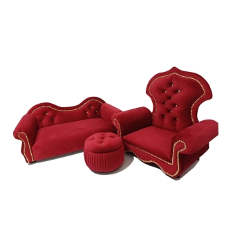 Mini pufa welurowa 100 kolorów