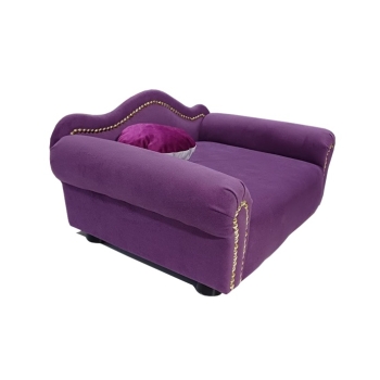 Fioletowe legowisko kanapa dla psa kota