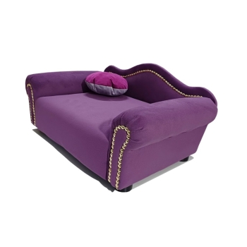 Fioletowe legowisko kanapa dla psa kota