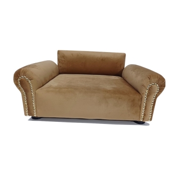 Brązowe legowisko kanapa dla psa kota