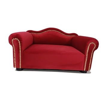 Bordowe legowisko kanapa dla psa kota