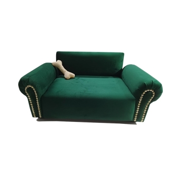 Zielone legowisko kanapa dla psa kota