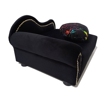 Czarne legowisko kanapa dla psa kota