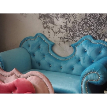 Ławka welurowa w stylu retro -100 kolorów