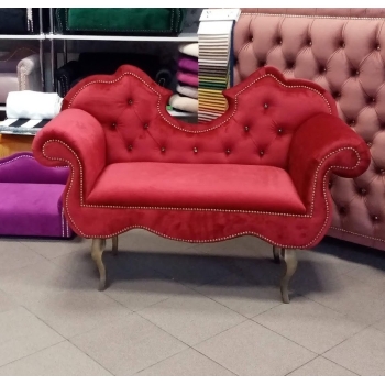 Ławka welurowa w stylu retro -100 kolorów