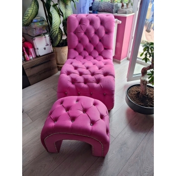 Fotel szezlong glamour - 100 kolorów do wyboru