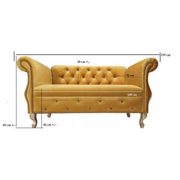 Sofa kanapa tapicerowana dwuosobowa -100 kolorów
