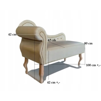 Szezlong ławka tapicerowana - 100 kolorów do wyboru