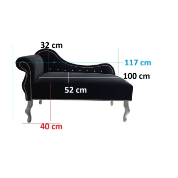 Szezlong ławka dwuosobowa - 100 kolorów do wyboru