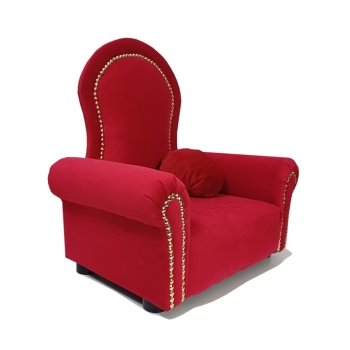 Czerwone legowisko fotel dla psa kota