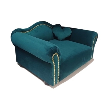 Turkusowe legowisko kanapa dla psa kota