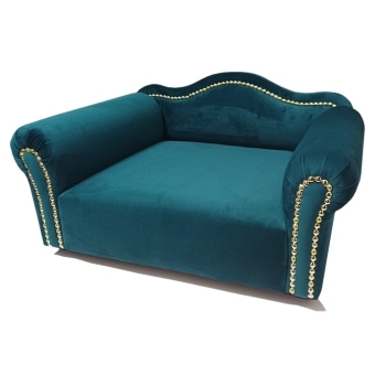 Turkusowe legowisko kanapa dla psa kota