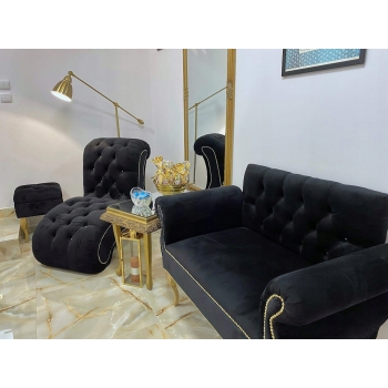 Fotel szezlong glamour - 100 kolorów do wyboru