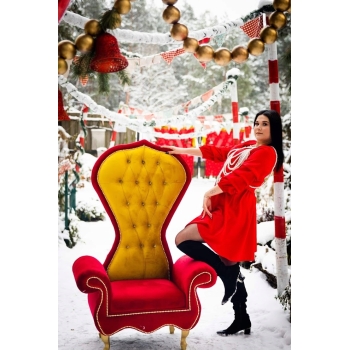 Fotel tron mikołajowy Eventy imprezy dla dzieci i dorosłych -100 kolorów