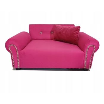 Różowe legowisko kanapa dla psa kota