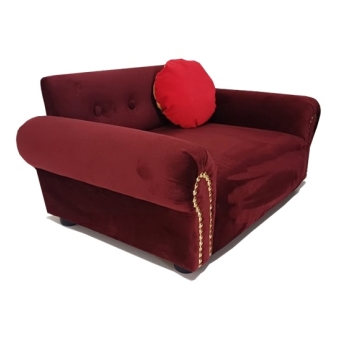 Bordowe legowisko kanapa dla psa kota