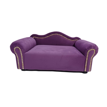 Fioletowe legowisko kanapa dla psa kota