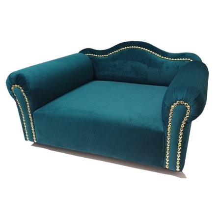 Turkusowe legowisko kanapa dla psa kota