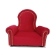 Czerwone legowisko fotel dla psa kota