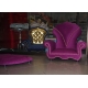 Mały welurowy fotel tron - 100 kolorów do wyboru