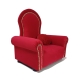 Czerwone legowisko fotel dla psa kota