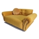 Musztardowe legowisko kanapa dla psa kota